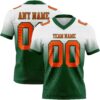 Custom White Orange-Green Authentic Fade Fashion Football Jersey