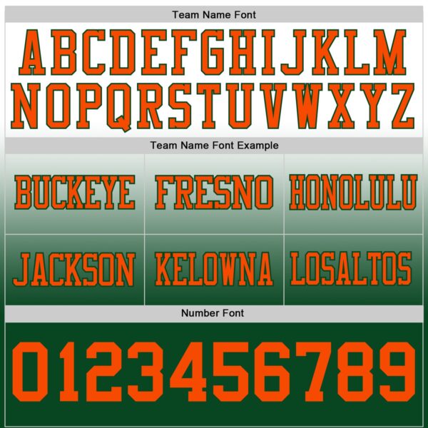 Custom White Orange-Green Authentic Fade Fashion Football Jersey