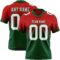 FadeFashion1489 Custom Red White-Green Authentic Fade Fashion Football Jersey