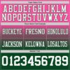 Custom Pink White-Green Authentic Fade Fashion Football Jersey