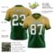 FadeFashion1493-1 Custom Old Gold White-Green Authentic Fade Fashion Football Jersey