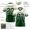 Custom Cream Green Authentic Fade Fashion Football Jersey