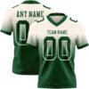 Custom Cream Green Authentic Fade Fashion Football Jersey