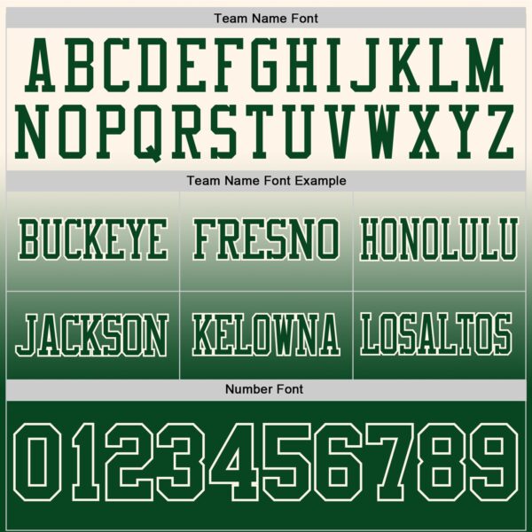 Custom Cream Green Authentic Fade Fashion Football Jersey