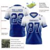 Custom White Royal Authentic Fade Fashion Football Jersey