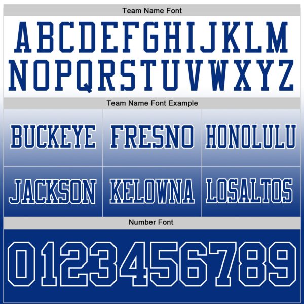 Custom White Royal Authentic Fade Fashion Football Jersey