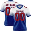 Custom White Red-Royal Authentic Fade Fashion Football Jersey