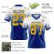 FadeFashion1499-1 Custom White Yellow-Royal Authentic Fade Fashion Football Jersey