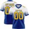 FadeFashion1499 Custom White Yellow-Royal Authentic Fade Fashion Football Jersey