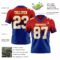 FadeFashion1504-1 Custom Red White Royal-Gold Authentic Fade Fashion Football Jersey