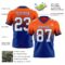 FadeFashion1510-1 Custom Orange White-Royal Authentic Fade Fashion Football Jersey