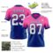 FadeFashion1511-1 Custom Pink White-Royal Authentic Fade Fashion Football Jersey