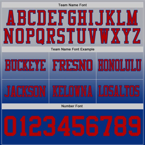 Custom Gray Red-Royal Authentic Fade Fashion Football Jersey