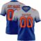 FadeFashion1515 Custom Gray Orange-Royal Authentic Fade Fashion Football Jersey