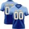 Custom Light Blue White Royal-Old Gold Authentic Fade Fashion Football Jersey