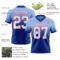 FadeFashion1520-1 Custom Light Blue White Royal-Pink Authentic Fade Fashion Football Jersey