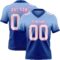 FadeFashion1520 Custom Light Blue White Royal-Pink Authentic Fade Fashion Football Jersey