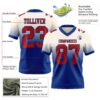 Custom Cream Red-Royal Authentic Fade Fashion Football Jersey