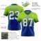 FadeFashion1522-1 Custom Neon Green White-Royal Authentic Fade Fashion Football Jersey