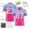 FadeFashion1523-1 Custom Light Blue White-Pink Authentic Fade Fashion Football Jersey
