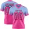 FadeFashion1524 Custom Light Blue Pink-Black Authentic Fade Fashion Football Jersey