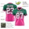 FadeFashion1527-1 Custom Kelly Green White-Pink Authentic Fade Fashion Football Jersey