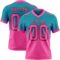 FadeFashion1530 Custom Teal Pink-Black Authentic Fade Fashion Football Jersey