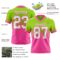FadeFashion1531-1 Custom Neon Green White-Pink Authentic Fade Fashion Football Jersey