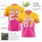 FadeFashion1535-1 Custom Yellow White-Pink Authentic Fade Fashion Football Jersey