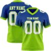 FadeFashion1537 Custom Royal White-Neon Green Authentic Fade Fashion Football Jersey