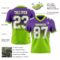 FadeFashion1540-1 Custom Purple White-Neon Green Authentic Fade Fashion Football Jersey