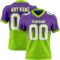 FadeFashion1540 Custom Purple White-Neon Green Authentic Fade Fashion Football Jersey