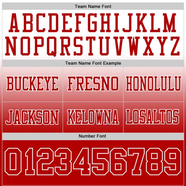 Custom White Red Authentic Fade Fashion Football Jersey