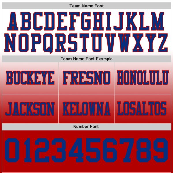 Custom White Royal-Red Authentic Fade Fashion Football Jersey