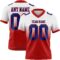 FadeFashion1542 Custom White Royal-Red Authentic Fade Fashion Football Jersey