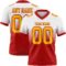 FadeFashion1545 Custom White Gold-Red Authentic Fade Fashion Football Jersey
