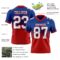 FadeFashion1546-1 Custom Royal White-Red Authentic Fade Fashion Football Jersey