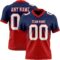 FadeFashion1547 Custom Navy White-Red Authentic Fade Fashion Football Jersey