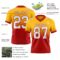 FadeFashion1549-1 Custom Gold White-Red Authentic Fade Fashion Football Jersey
