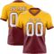 FadeFashion1564 Custom Gold White-Burgundy Authentic Fade Fashion Football Jersey
