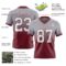 FadeFashion1566-1 Custom Gray White-Burgundy Authentic Fade Fashion Football Jersey