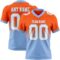FadeFashion1569 Custom Orange White-Light Blue Authentic Fade Fashion Football Jersey
