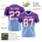FadeFashion1572-1 Custom Purple White Light Blue-Pink Authentic Fade Fashion Football Jersey