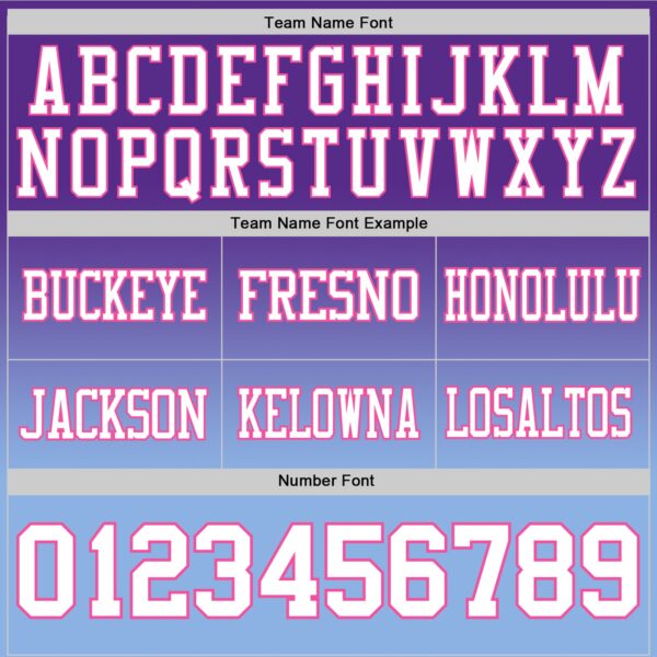 Custom Purple White Light Blue-Pink Authentic Fade Fashion Football Jersey