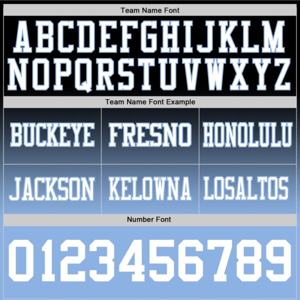 Custom Black White-Light Blue Authentic Fade Fashion Football Jersey