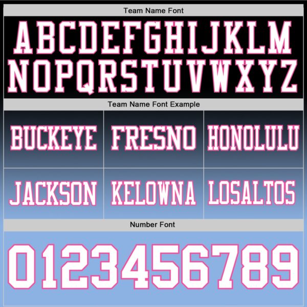Custom Black White Light Blue-Pink Authentic Fade Fashion Football Jersey