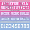 Custom Pink White-Light Blue Authentic Fade Fashion Football Jersey