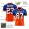 FadeFashion1580-1 Custom Royal White-Orange Authentic Fade Fashion Football Jersey