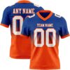 Custom Royal White-Orange Authentic Fade Fashion Football Jersey