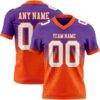 FadeFashion1581 Custom Purple White-Orange Authentic Fade Fashion Football Jersey